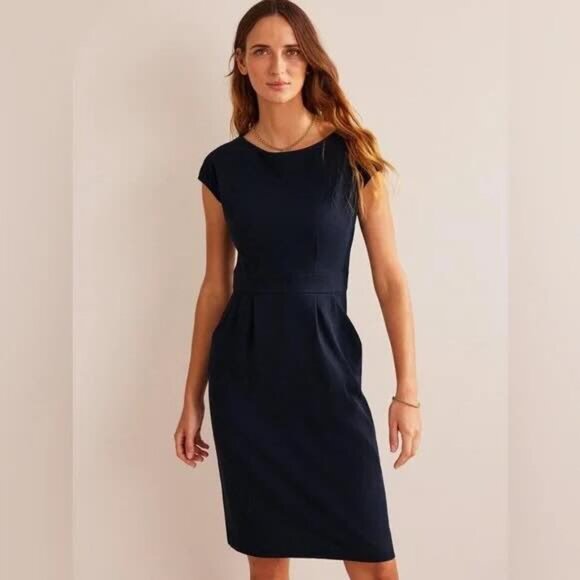 Boden Florrie Shift Dress, Navy Blue - Picture 1 of 2